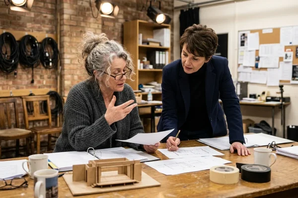 Artistic archive depicting Montreal community drama and theatrical stage heritage